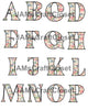 ALPHABET SET Digital Graphic Design Typography Clipart SVG-PNG Sublimation VINTAGE PASTEL FLORAL Design Download Crafters Delight - JAMsCraftCloset