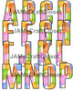 ALPHABET SET Digital Graphic Design Typography Clipart SVG-PNG Sublimation BIG COLORFUL DOTS Design Download Crafters Delight - JAMsCraftCloset