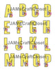 ALPHABET SET Digital Graphic Design Typography Clipart SVG-PNG Sublimation ZOO ANIMALS YELLOW CHECKERED Design Download Crafters Delight - JAMsCraftCloset