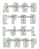 ALPHABET SET Digital Graphic Design Typography Clipart SVG-PNG Sublimation FLAMINGO GREEN CHECKERED Design Download Crafters Delight - JAMsCraftCloset