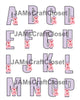 ALPHABET SET Digital Graphic Design Typography Clipart SVG-PNG Sublimation PIG FLORAL PURPLE CHECKERED Design Download Crafters Delight - JAMsCraftCloset