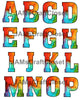 ALPHABET SET Digital Graphic Design Typography Clipart SVG-PNG Sublimation BRIGHT MULTI COLORED FOG Design Download Crafters Delight - JAMsCraftCloset