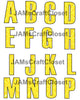 ALPHABET SET Digital Graphic Design Typography Clipart SVG-PNG Sublimation YELLOW BURST Design Download Crafters Delight - JAMsCraftCloset