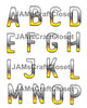 ALPHABET SET Digital Graphic Design Typography Clipart SVG-PNG Sublimation SILVER GOLD METALIC Industrial Design Download Crafters Delight - JAMsCraftCloset