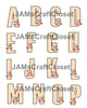 ALPHABET SET Digital Graphic Design Typography Clipart SVG-PNG Sublimation PUMPKINS FLOWERS ORANGE CHECKERED Design Download Crafters Delight - JAMsCraftCloset