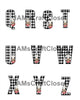 ALPHABET SET Digital Graphic Design Typography Clipart SVG-PNG Sublimation CHEF BLACK CHECKERED Design Download Crafters Delight - JAMsCraftCloset