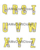 ALPHABET SET Digital Graphic Design Typography Clipart SVG-PNG Sublimation COW WASHTUB YELLOW CHECKERED Design Download Crafters Delight - JAMsCraftCloset