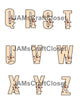 ALPHABET SET Digital Graphic Design Typography Clipart SVG-PNG Sublimation HAPPY DONKEY ORANGE CHECKERED Design Download Crafters Delight - JAMsCraftCloset