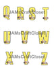 ALPHABET SET Digital Graphic Design Typography Clipart SVG-PNG Sublimation PUPPIES YELLOW CHECKERED Design Download Crafters Delight - JAMsCraftCloset