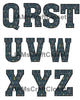 ALPHABET SET Digital Graphic Design Typography Clipart SVG-PNG Sublimation FLORAL BLUE BACKGROUND WALLPAPER Design Download Crafters Delight - JAMsCraftCloset