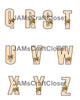ALPHABET SET Digital Graphic Design Typography Clipart SVG-PNG Sublimation WHEELBARROW PUMPKINS ORANGE CHECKERED Design Download Crafters Delight - JAMsCraftCloset