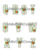 ALPHABET SET Digital Graphic Design Typography Clipart SVG-PNG Sublimation GREEN RED POLKA DOTS JOY Design Download Crafters Delight - JAMsCraftCloset