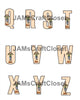 ALPHABET SET Digital Graphic Design Typography Clipart SVG-PNG Sublimation SCARECROW PUMPKINS ORANGE CHECKERED Design Download Crafters Delight - JAMsCraftCloset