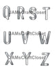 ALPHABET SET Digital Graphic Design Typography Clipart SVG-PNG Sublimation BRUSHED METAL METALIC Industrial Design Download Crafters Delight - JAMsCraftCloset