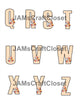 ALPHABET SET Digital Graphic Design Typography Clipart SVG-PNG Sublimation PUMPKINS FLOWERS ORANGE CHECKERED Design Download Crafters Delight - JAMsCraftCloset
