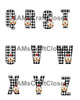 ALPHABET SET Digital Graphic Design Typography Clipart SVG-PNG Sublimation CHICKEN BLACK CHECKERED Design Download Crafters Delight - JAMsCraftCloset