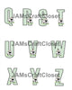 ALPHABET SET Digital Graphic Design Typography Clipart SVG-PNG Sublimation COW HENS GREEN CHECKERED Design Download Crafters Delight - JAMsCraftCloset