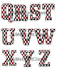 ALPHABET SET Digital Graphic Design Typography Clipart SVG-PNG Sublimation RED BLACK CHECKERBOARD  Design Download Crafters Delight - JAMsCraftCloset