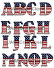 ALPHABET SET Digital Graphic Design Typography Clipart SVG-PNG Sublimation RED WHITE BLUE FLAG  Design Download Crafters Delight - JAMsCraftCloset