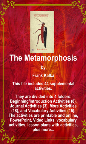 THE METAMORPHOSIS by Frank Kafka Teacher Supplemental Resources Lesson Plans Activities Vocabulary Student Approved - JAMsCraftCloset