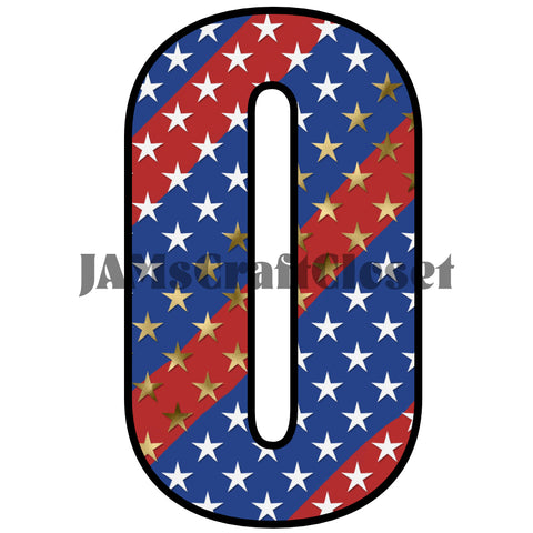 NUMBER SETS Digital Graphic Design Typography Clipart SVG-PNG Sublimation RED WHITE BLUE STARS STRIPES Patriotic Design Download Crafters Delight - JAMsCraftCloset