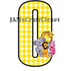 NUMBER SETS Digital Graphic Design Typography Clipart SVG-PNG Sublimation ZOO ANIMALS YELLOW CHECKERED Design Download Crafters Delight - JAMsCraftCloset