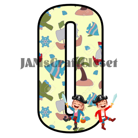 NUMBER SETS Digital Graphic Design Typography Clipart SVG-PNG Sublimation BOY GIRL PIRATES Kids Children Design Download Crafters Delight - JAMsCraftCloset