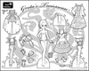 FREE Coloring Pages Paper Doll Patterns Style 6