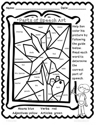 FREE Coloring Pages Reading and Language Arts Style 13