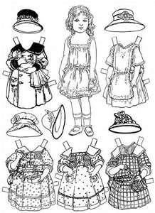 FREE Coloring Pages Paper Doll Patterns Style 7