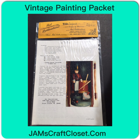 Vintage DIY Painting Packet #19 Toyland Solder Drum Jacks and Top JAMsCraftCloset