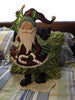 Vintage Tin Santa Standing 22 Inches Tall Carrying a Christmas Tree and Candy Cane Shelf Sitter JAMsCraftCloset