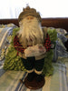 Vintage Fisherman Santa Standing With Fishing Pole Net and a Hat With Flies JAMsCraftCloset