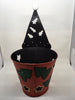Vintage Metal Santa Candle Holder With Cutout Stars and Hole Punched Christmas Trees JAMsCraftCloset
