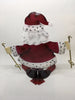 Vintage Metal Skiing Santa on Red Skies Holiday Christmas Decor Gift Idea JAMsCraftCloset