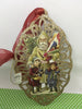 Santa Ornament Oval Santa With Boy and Girl Holiday Decor Tree Decor JAMsCraftCloset