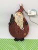 Santa Ornament Plaster Holding Christmas Tree With Yellow and Peach Patches on His Coat JAMsCraftCloset