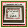 Picture Vintage Picture Cross Stitch by ME Chickens and Eggs Kitchen Decor Home Decor Country Kitchen Primitive Kitchen JAMsCraftCloset