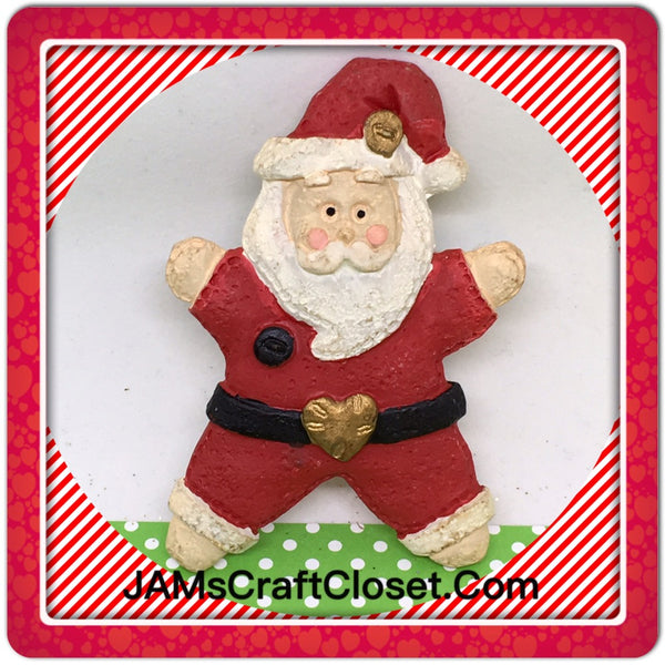 Santa Claus Made of Resin Magnet Vintage Christmas Holiday Decoration Kitchen Decor JAMsCraftCloset