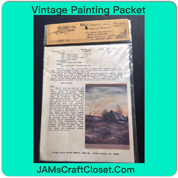 Vintage DIY Painting Packet #26 Madison Barn JAMsCraftCloset