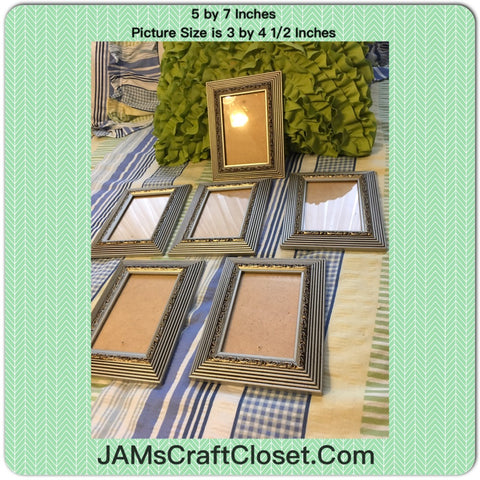 Picture Frames #2 Vintage Silver and Black 5 x 7 Inches JAMsCraftCloset