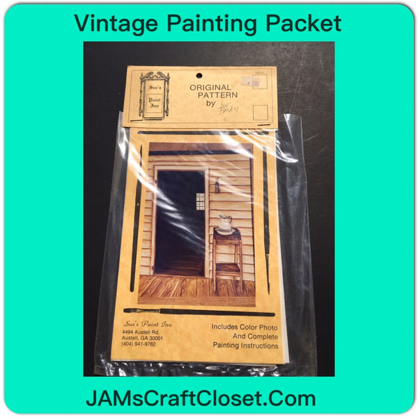 Vintage DIY Painting Packet #2 Country Small Table Holding Pitcher JAMsCraftCloset