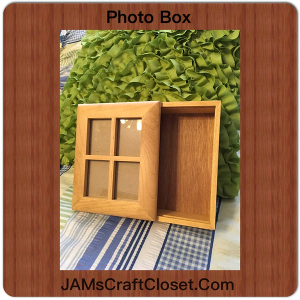 Photo Box #2 Vintage Wooden 4 Photo Box JAMsCraftCloset
