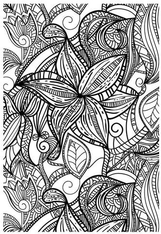 FREE Coloring Pages Flowers Style 5