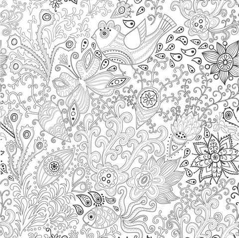 FREE Coloring Pages Flowers Style 6