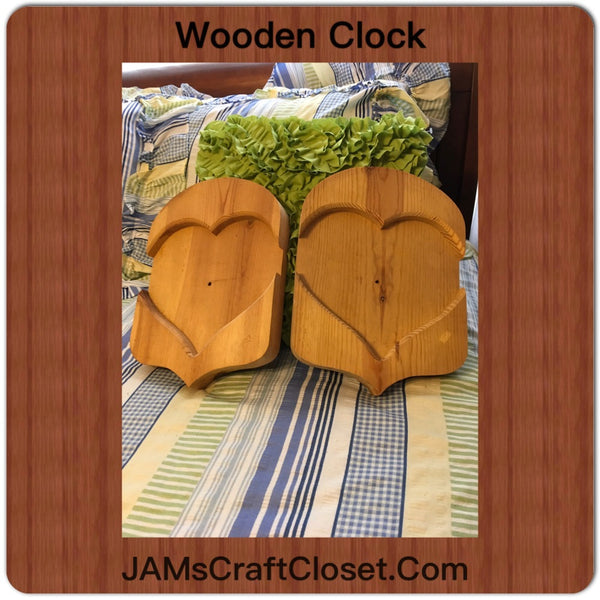 Clock Wooden Unfinished #4 Vintage Handmade by My DAD - JAMsCraftCloset