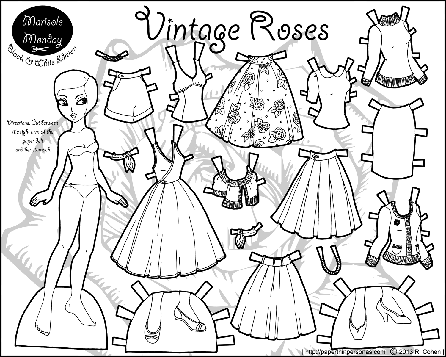 FREE Coloring Pages Paper Doll Patterns Style 1 JAMsCraftCloset free-coloring-pages-paper-doll-patterns-style-1-jamscraftcloset