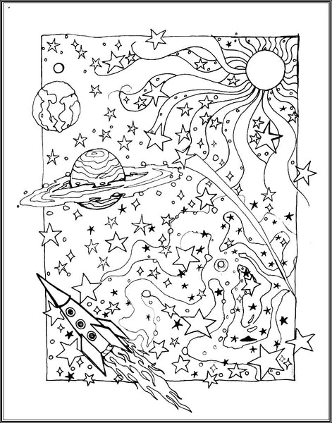 FREE Coloring Pages Science Style 8