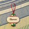 Personalized Holiday Christmas Tree Ceramic Tile Ornaments Handmade Gift Stocking Stuffer  - JAMsCraftCloset
