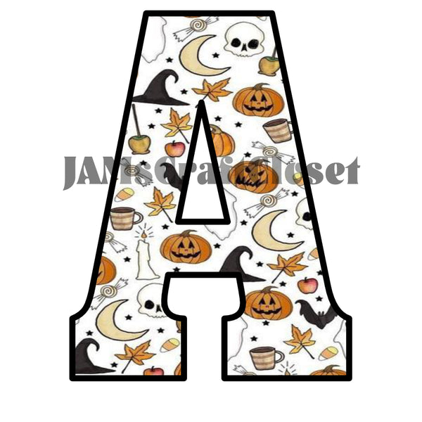 ALPHABET SET Digital Graphic Design Typography Clipart SVG-PNG Sublimation PUMPKIN BAT MOON CANDY Design Holiday Halloween Download Crafters Delight - JAMsCraftCloset